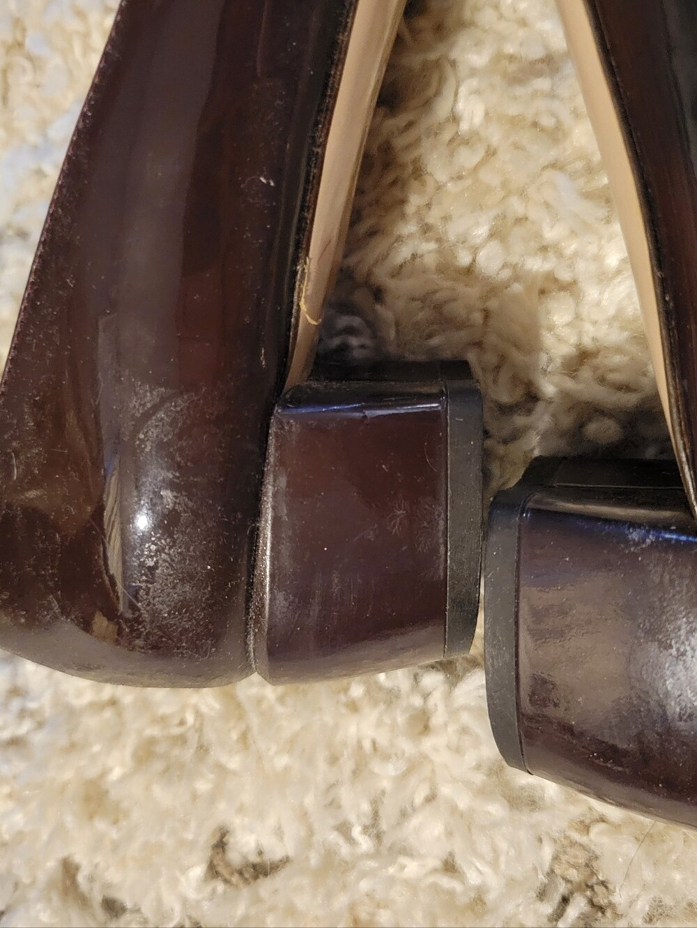 Salvatore Ferragamo Dark Brown Patent Leather Flats with Gold Buckle - Picture 7 of 16